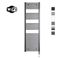 Elektrische Radiator Sanicare HWV Met Wifi 172x60 cm Gunmetal 1127W Met Thermostaat Chroom Rechtsonder Sanicare - thumbnail
