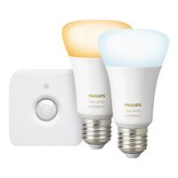 Philips Hue White Ambiance E27 Duopack Bluetooth + Philips Hue Bewegingssensor - thumbnail