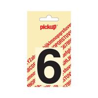 Deco cijfer 6 helvetica zwart 60 mm Pickup - Pickup - thumbnail