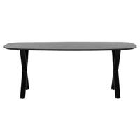 Giga Meubel - Eettafel Deens Ovaal - Zwart Mangohout - Gordon - thumbnail