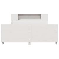 Bedframe zonder matras massief grenenhout wit 140x200 cm - thumbnail