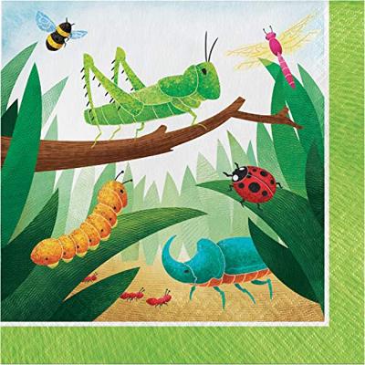 Haza Witbaard insecten servetten, 16st.
