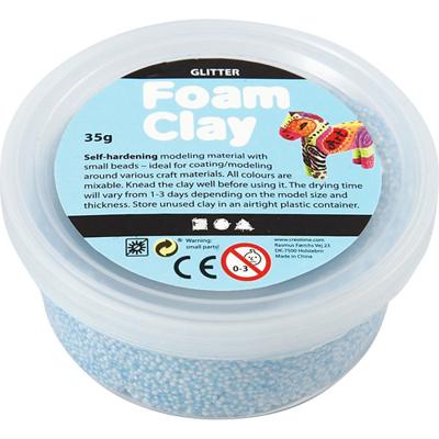 Foam Clay ®, glitter, lichtblauw, 35 gr/ 1 doosje