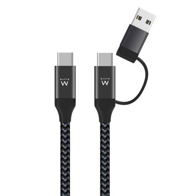 USB-oplaadkabel Ewent EW9918 Zwart 1 m (1 Stuks)