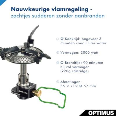 Optimus Crux Lite Brander Aluminium