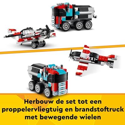 LEGO Creator 3-in-1 truck met helikopter 31146 - thumbnail