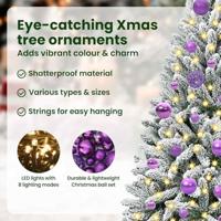 Kunstkerstboom met 150 LED Groen en Wit 120 cm PVC en Metaal - thumbnail