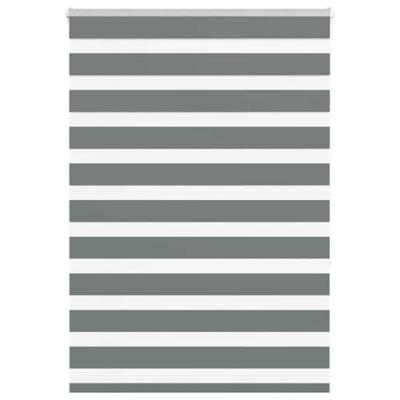 VidaXL Zebra rolgordijn 95x150 cm stofbreedte 90,9 cm donkergrijs