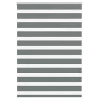 VidaXL Zebra rolgordijn 95x150 cm stofbreedte 90,9 cm donkergrijs - thumbnail