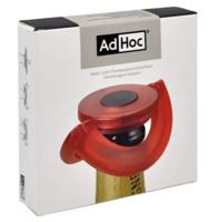 Adhoc champagnestop Gusto 8,2 x 1,7 cm siliconen rood - thumbnail