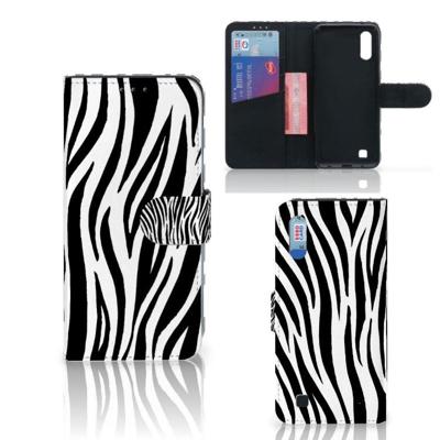 Samsung Galaxy M10 Telefoonhoesje met Pasjes Zebra Samsung Galaxy M10 Telefoonhoesje met Pasjes Zebra