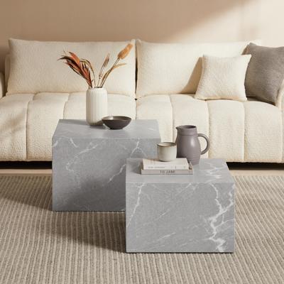 Artistiq Salontafel 'Asusena' Marmerlook, Set van 2 stuks Artistiq Salontafel 'Asusena' Marmerlook, Set van 2 stuks