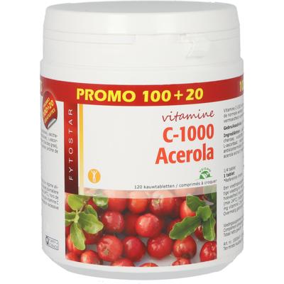 Fytostar Acerola vitamine C 1000 120 Zuigtabletten Fytostar Acerola vitamine C 1000 120 Zuigtabletten