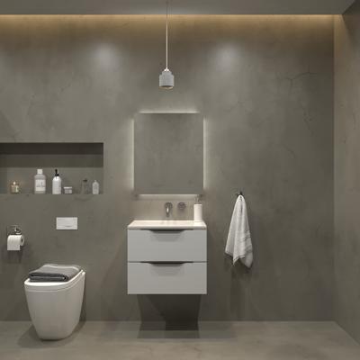 Badkamermeubelset Gliss Design Hera Mat Zwart 70cm 2 Laden Mat Wit (Keuze Wastafel) Badkamermeubelset Gliss Design Hera Mat Zwart 70cm 2 Laden Mat Wit (Keuze Wastafel)