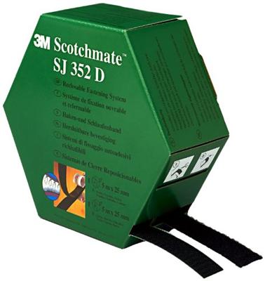 3M SJ 352D Scotchmate Klittenband Om vast te plakken Haak- en lusdeel (l x b) 5000 mm x 25.4 mm Zwart 1 paar 3M SJ 352D Scotchmate Klittenband Om vast te plakken Haak- en lusdeel (l x b) 5000 mm x 25.4 mm Zwart 1 paar
