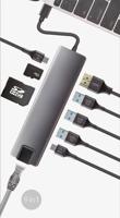 Hub USB CoolBox COO-DOCK-01 Grijs Zilverkleurig - thumbnail