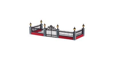 Lemax lighted wrought iron fence s/5 verlichte kerstdorp accessoire 2005