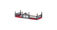 Lemax lighted wrought iron fence s/5 verlichte kerstdorp accessoire 2005 - thumbnail