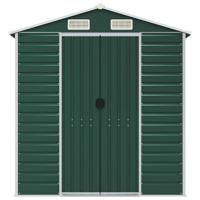 Tuinschuur 191x215x198 cm gegalvaniseerd staal groen - thumbnail