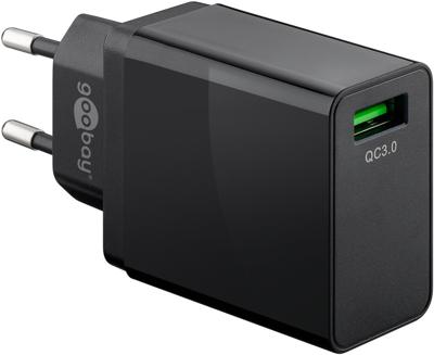 USB-A-adapter - USB-A-lader - 1 poorts - Quick charge 3.0 - 3000mA - 18W - Zwart