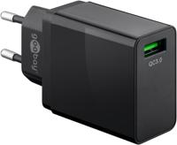 USB-A-adapter - USB-A-lader - 1 poorts - Quick charge 3.0 - 3000mA - 18W - Zwart - thumbnail