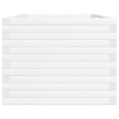 VidaXL Plantenbak 90x60x46 cm massief grenenhout wit VidaXL Plantenbak 90x60x46 cm massief grenenhout wit