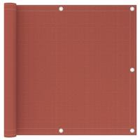 Balkonscherm 90x300 cm HDPE terracottakleurig - thumbnail