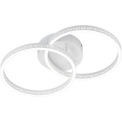 LED Plafondlamp - Plafondverlichting - Trion Loncin - 30W - Warm Wit 3000K - Rond - Mat Wit - Aluminium