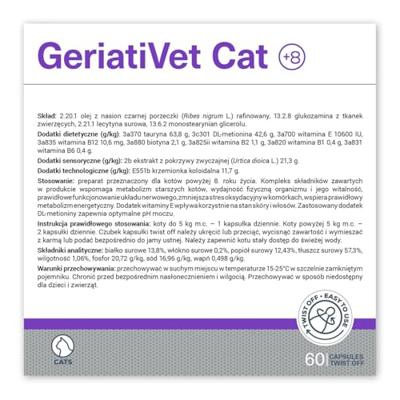 VETEXPERT GeriatiVet Cat - ondersteunend preparaat voor oudere katten - 60 capsules.