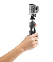 Manfrotto MKPIXIEX-BK Pixi Treppiedi da Tavolo con Staffa ed Attacco per GoPro, Nero - thumbnail