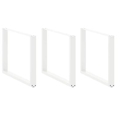 Eettafelpoten 2 st U-vormig 100x(72-73) cm staal wit