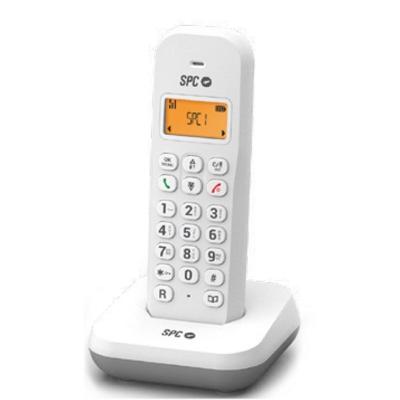 SPC Art – draadloze telefoon met verlicht display, beller-ID, handsfree, telefoonboek, mute-modus, gap en eco-modus, wit