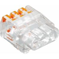 OBO Bettermann 1791 61 325 FL Verbindingsklem Flexibel: 0.2-2.5 mm² Massief: 0.2-2.5 mm² Aantal polen: 3 1 stuk(s) Transparant oranje