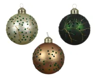 Decoris kerstbal glas 8cm matt - thumbnail