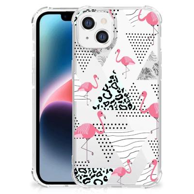 Apple iPhone 14 Plus Case Anti-shock Flamingo Triangle Apple iPhone 14 Plus Case Anti-shock Flamingo Triangle
