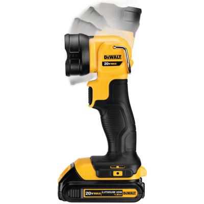 18V LAMP MET ROTERENDE KOP DCL040-XJ DEWALT