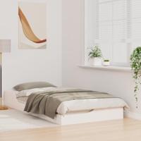Bedframe Wit 75 x 190 cm Massief grenenhout - thumbnail