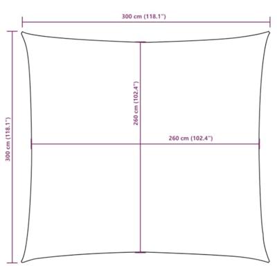 VidaXL Zonnescherm vierkant 3x3 m oxford stof taupe