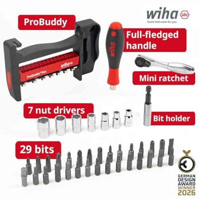 Wiha bit- en dopsleutelset probuddy® evo 1/4" | in doordachte gereedschapshouder | 40-delig - 46960