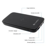 Powerbank CoolBox COO-PB10KW-BK1 Zwart 10000 mAh 37 Wh - thumbnail