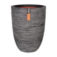 Capi Bloempot Nature Rib elegant laag 46 x 58 cm Antraciet KOFZ783 - thumbnail