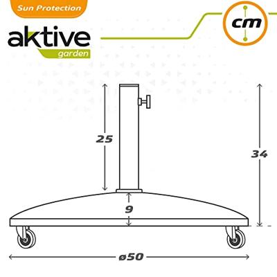 Parasolvoet Aktive 50 x 34 x 50 cm Cement Staal
