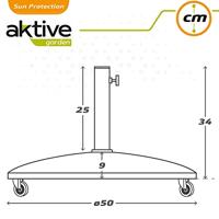 Parasolvoet Aktive 50 x 34 x 50 cm Cement Staal - thumbnail