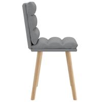 Eetkamerstoelen 2 st stof lichtgrijs - thumbnail