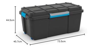 KIS 241508 Opbergbox Scubba Stapelbaar (b x h x d) 735 x 460 x 445 mm Grijs-blauw, Zwart 1 stuk(s)