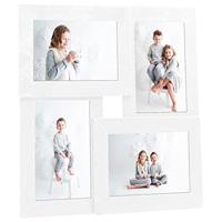 VidaXL Fotolijst voor 4x(13x18 cm) foto mdf wit - thumbnail