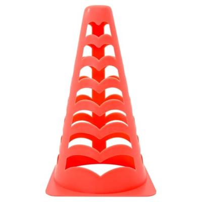 VidaXL Voetbalpionnen 6 st stapelbaar 13x13x22,5 cm oranje