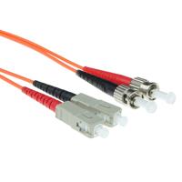 ACT RL2510 Glasvezel Patchkabel Duplex LSZH - SC/ST 50/125µm OM2 - 10 meter - thumbnail