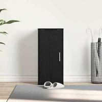 Schoenenkast 32x35x70 cm spaanplaat zwart eikenkleurig - thumbnail