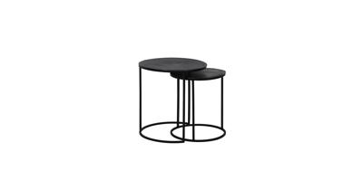 Light & Living Bijzettafel 'Talca' Set van 2 stuks, ruw lood antiek